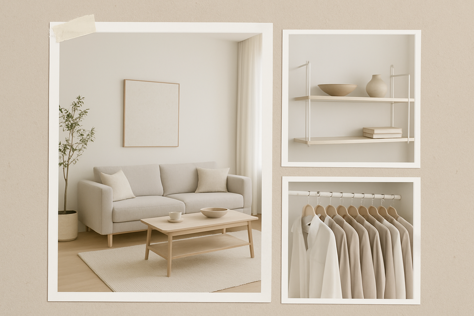 A neutral tone room setup generated by ImagineArt