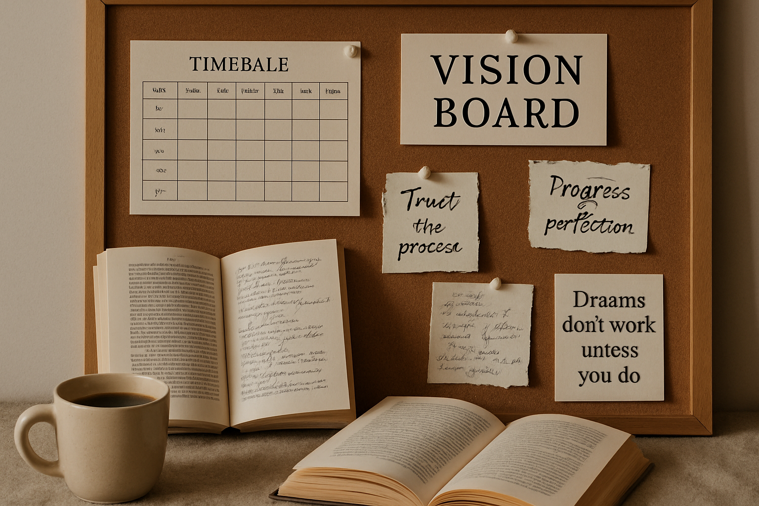 A student's vision board inspiration generated by ImagineArt