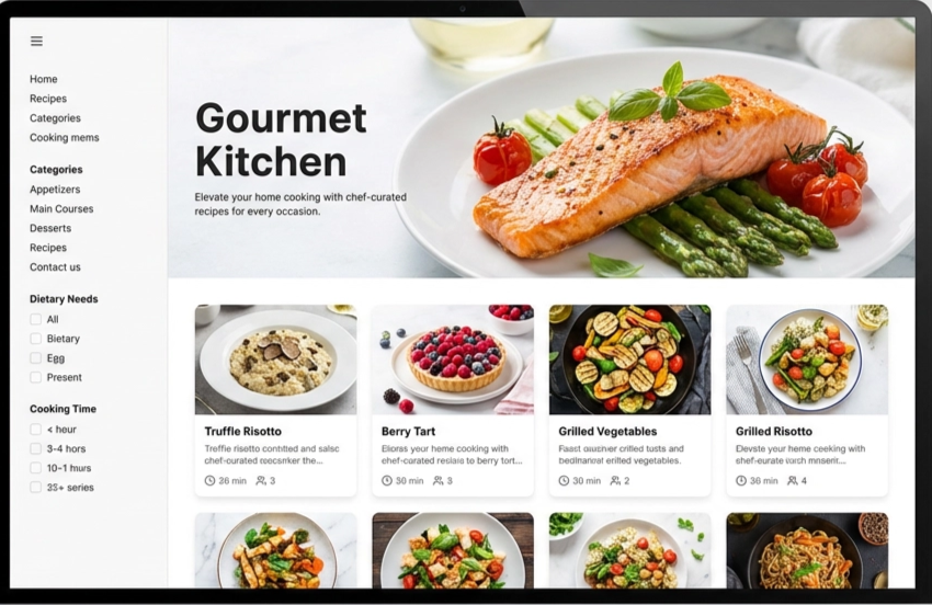 Sample web layout design generated by ImagineArt AI Image Generator