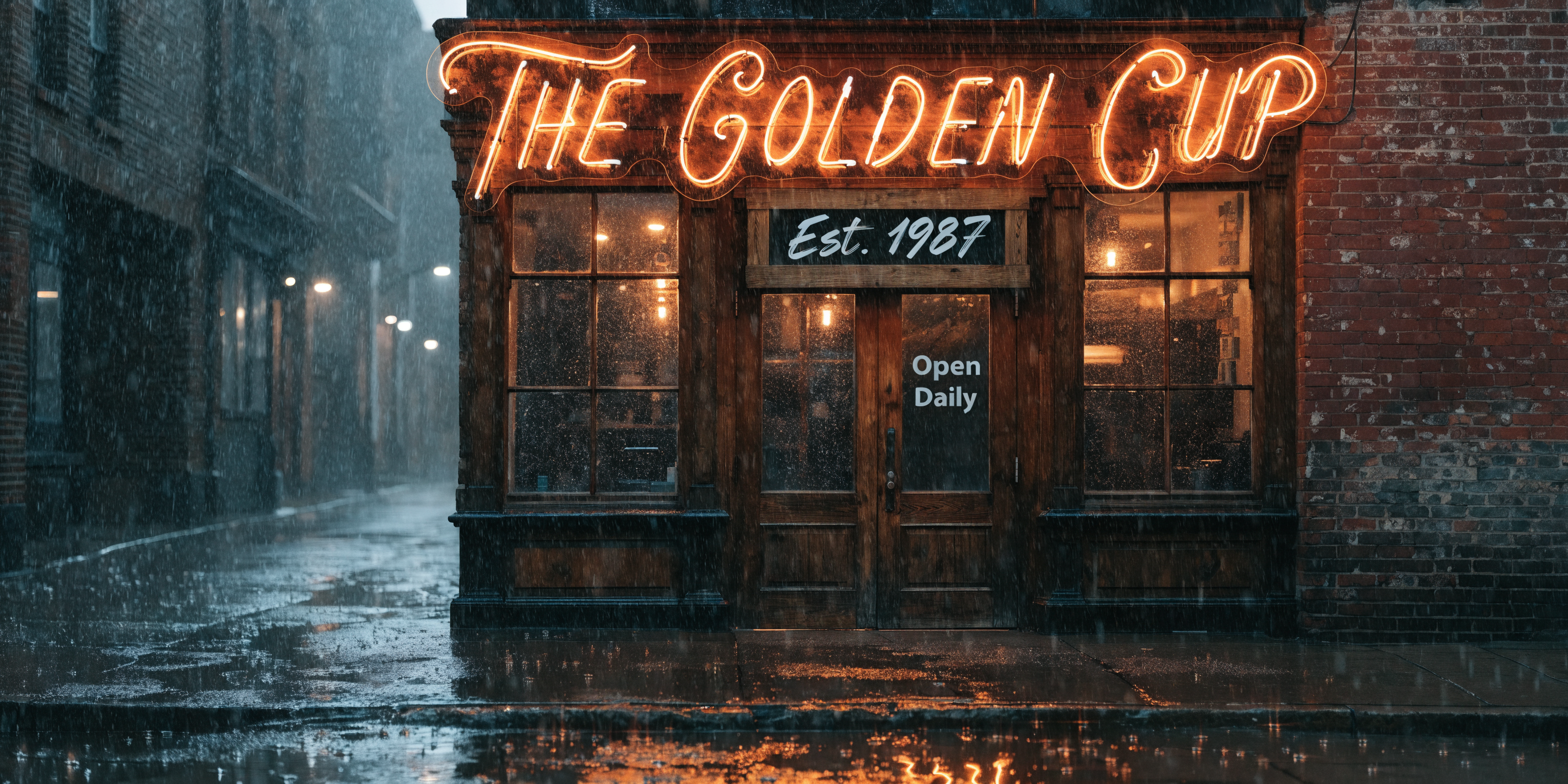 Recraft v4 is great forr stylized typography and nails the cafe name placement. However, the ‘Open Daily’ gives it the AI-look.