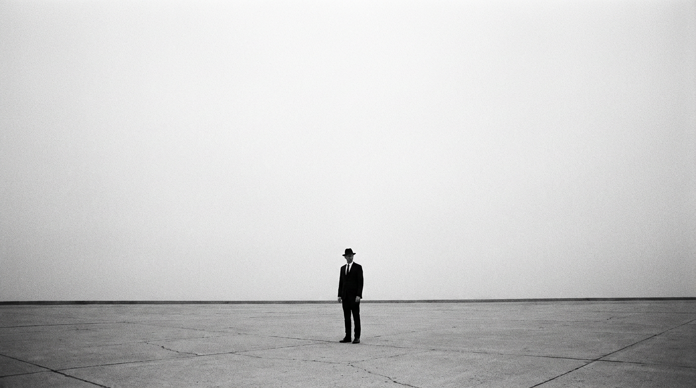 The abundant white space brings all the focus to the main subject