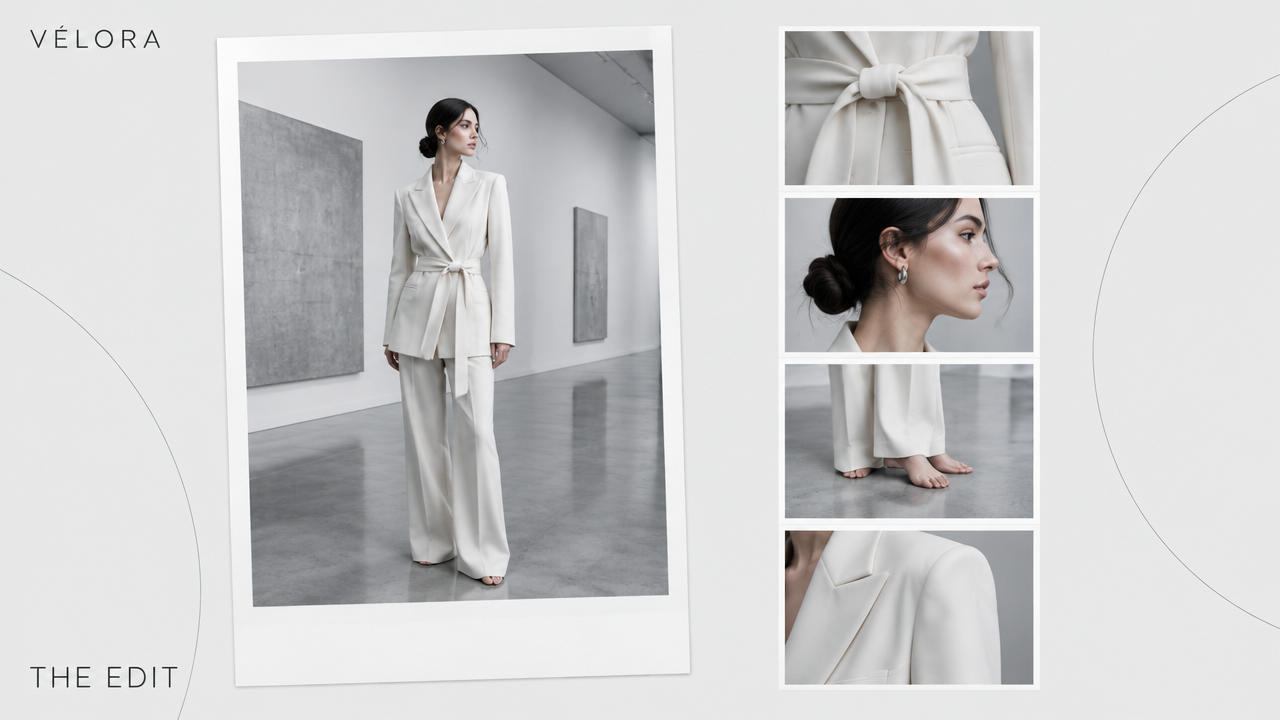Minimalistic fashion lookbook example