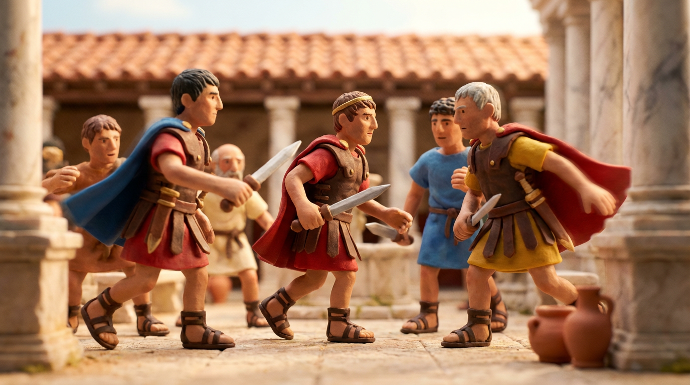 Mini figures in the Roman era -- generated by ImagineArt AI Image Generator