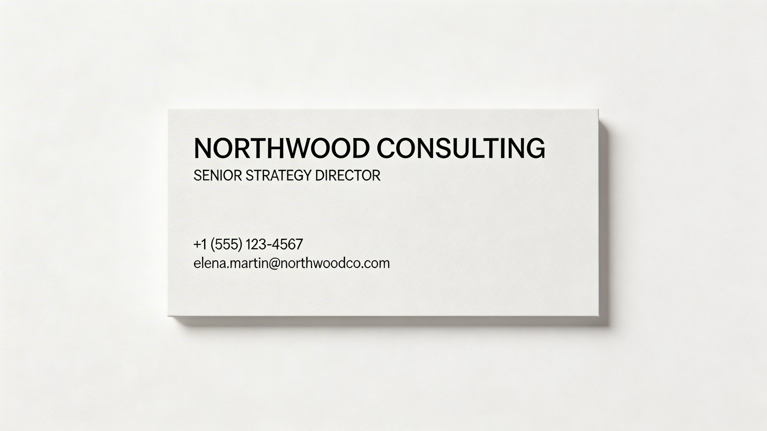 Left-aligned business card generated by ImagineArt AI Image Generator