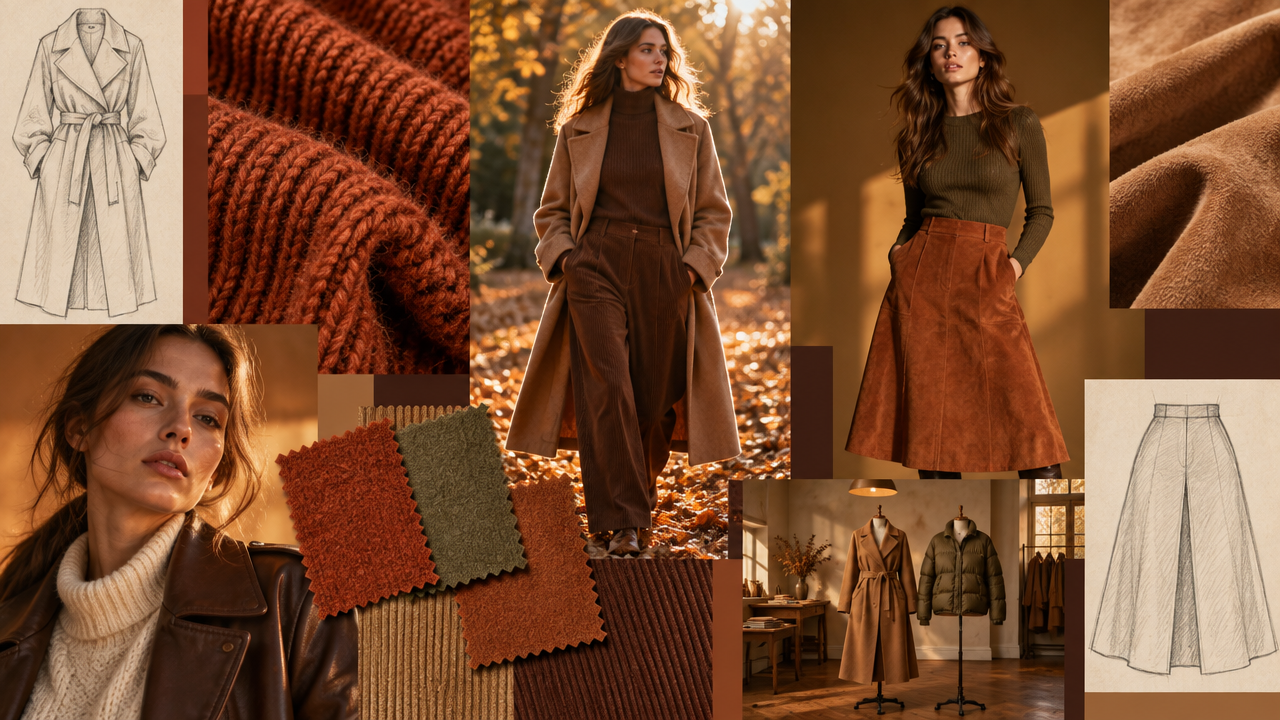 Fall fashion moodboard generated by ImagineArt AI image generator