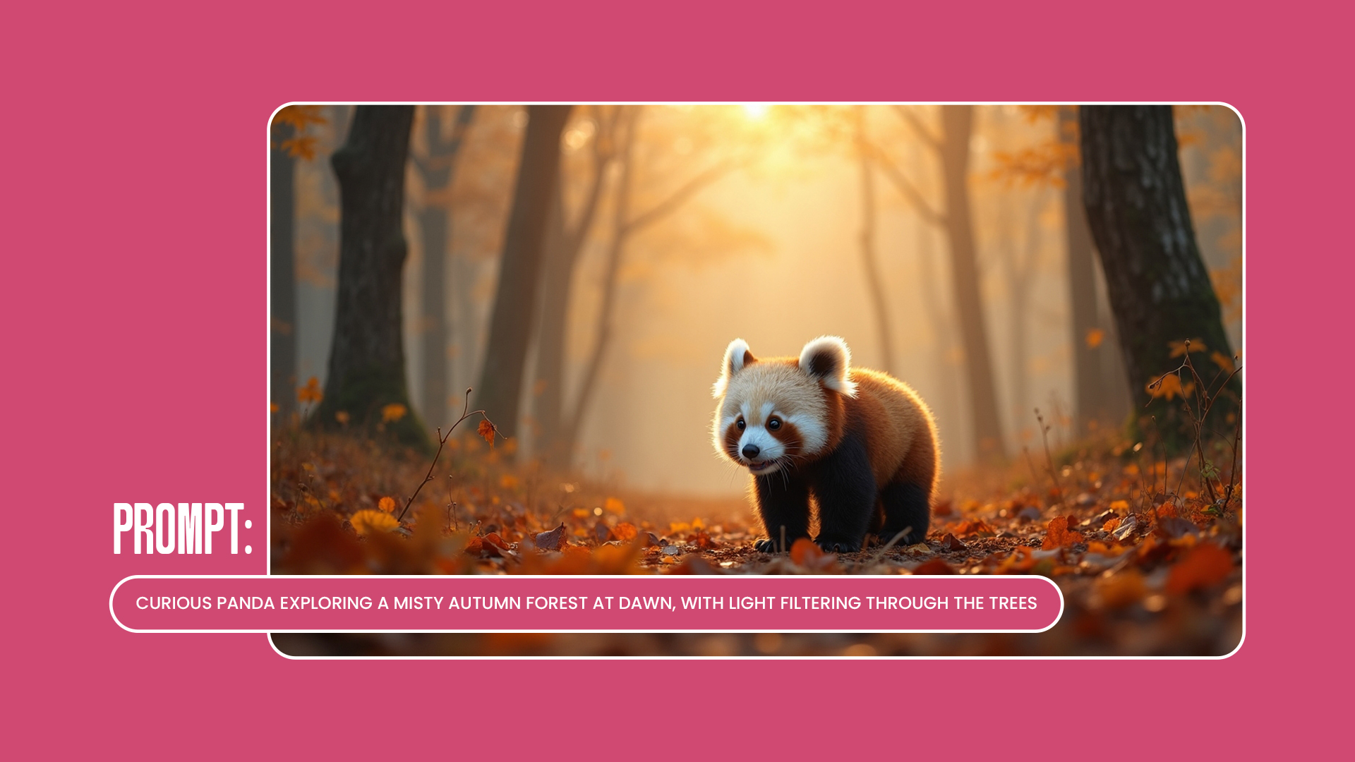 AI-generated image of a realistic panda sitting in a natural forest setting