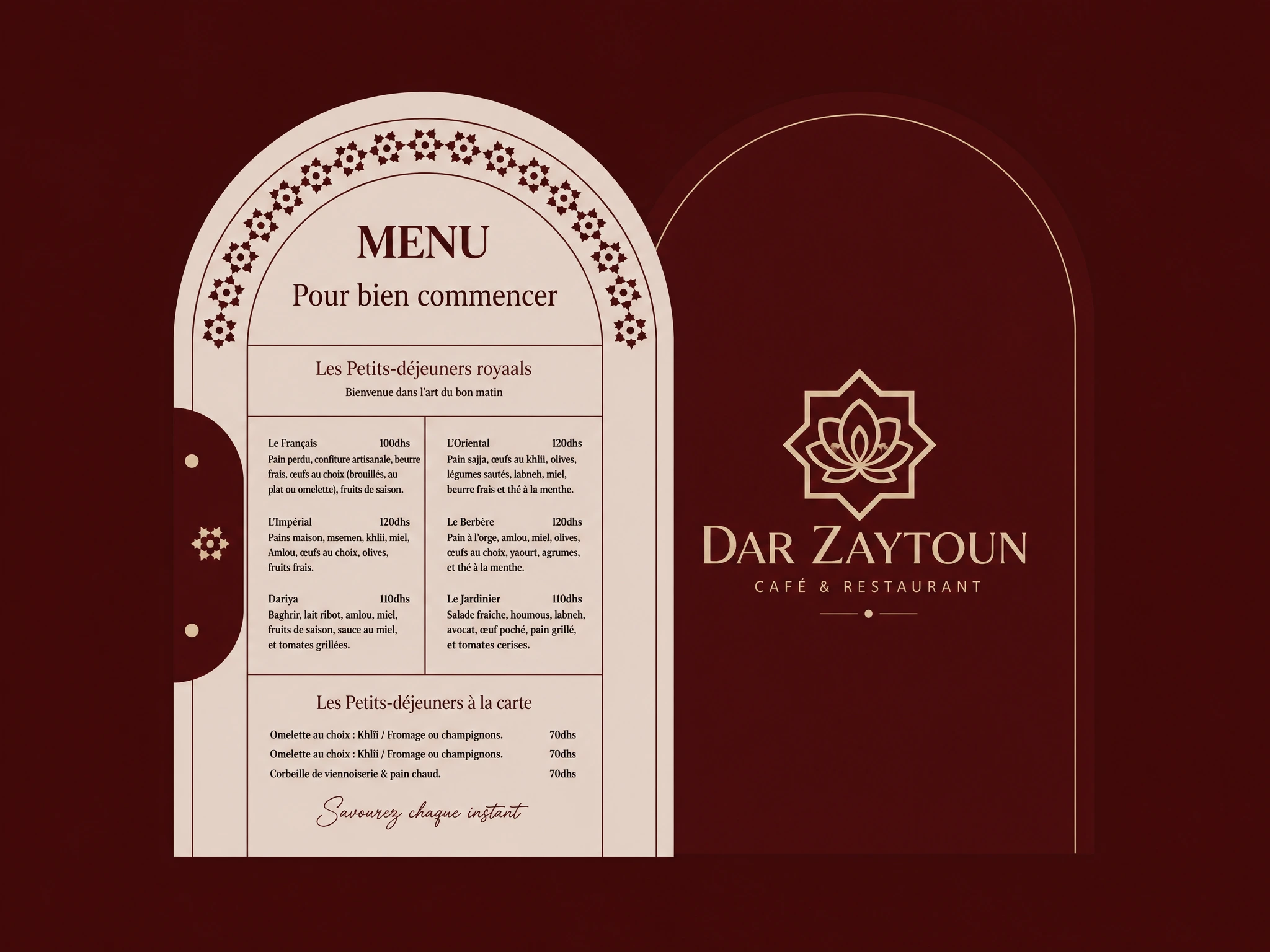 AI menu design