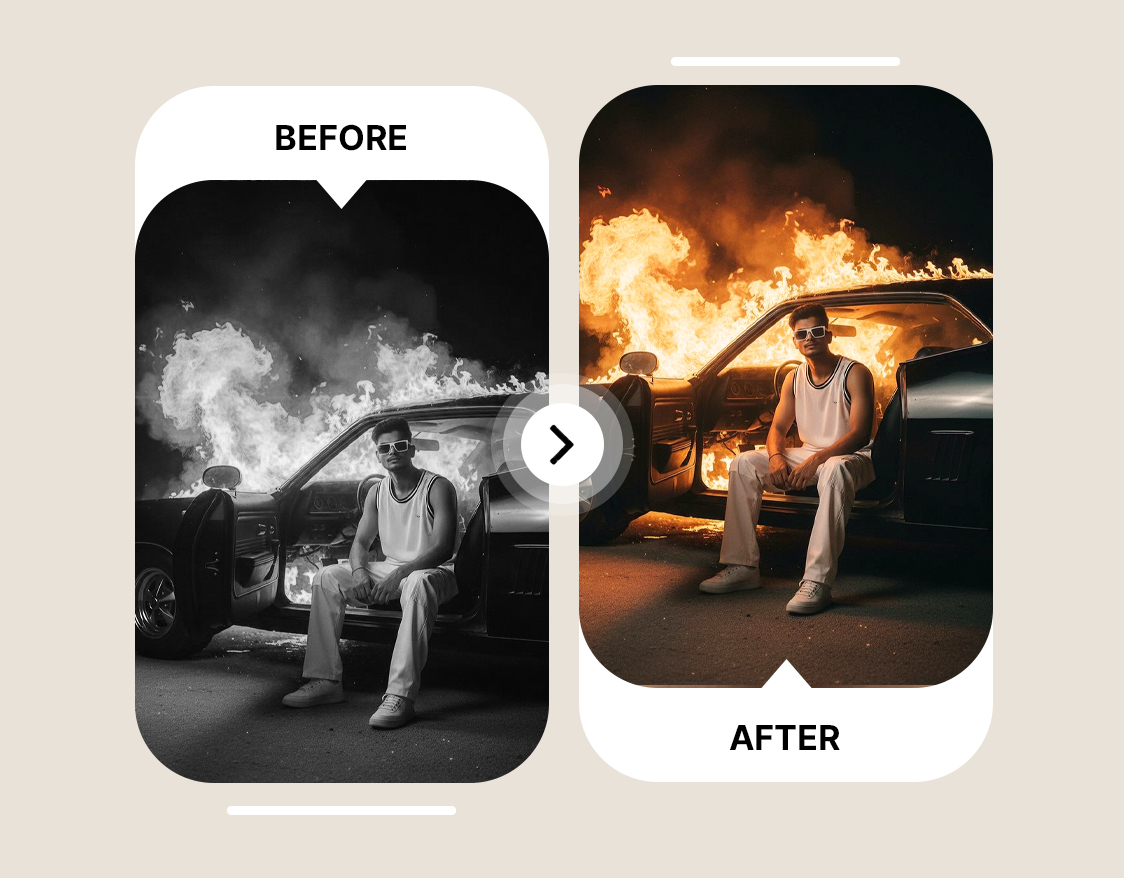 Reimagine and colorize black and white videos