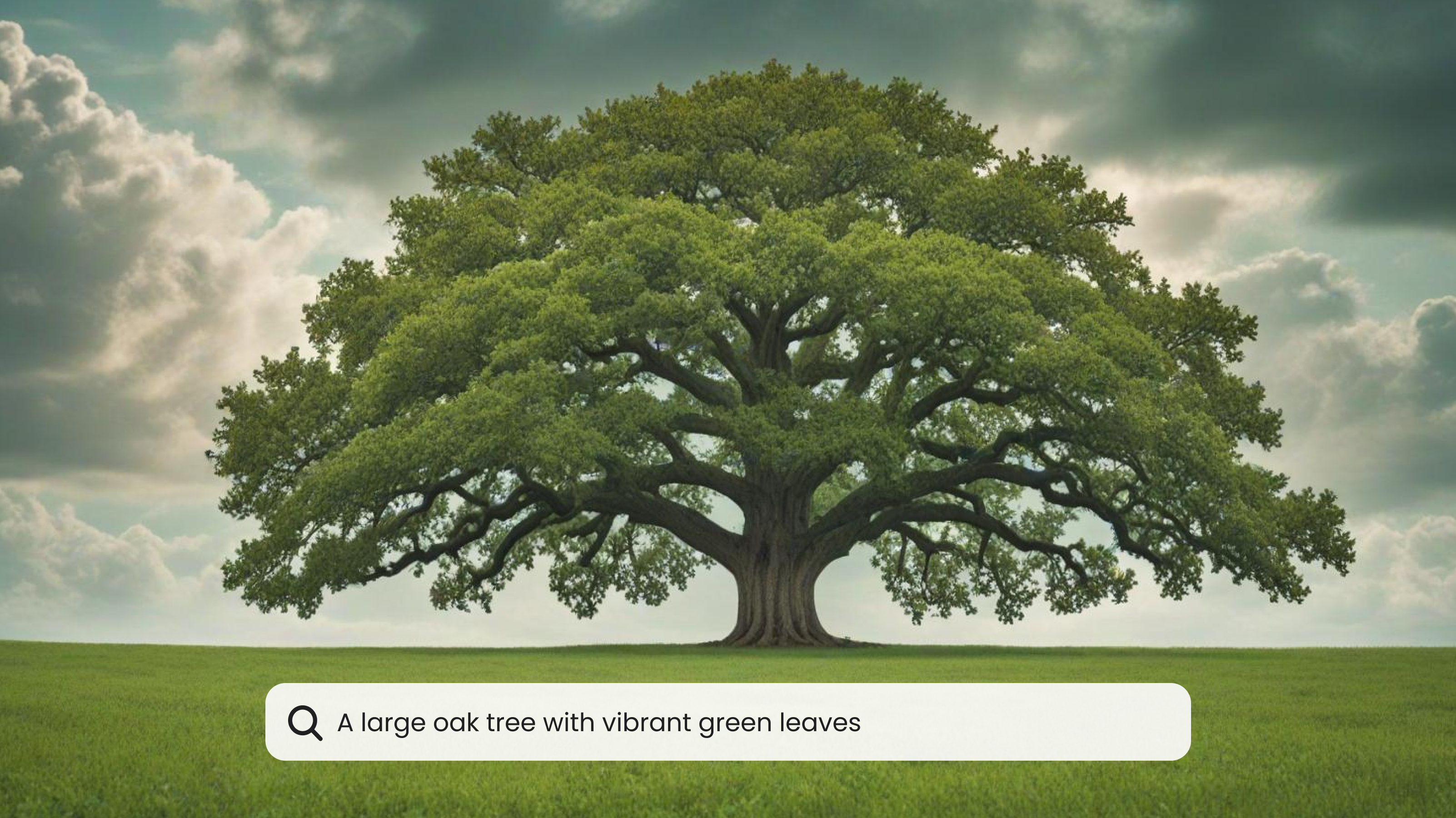 text to image generation of oak tree