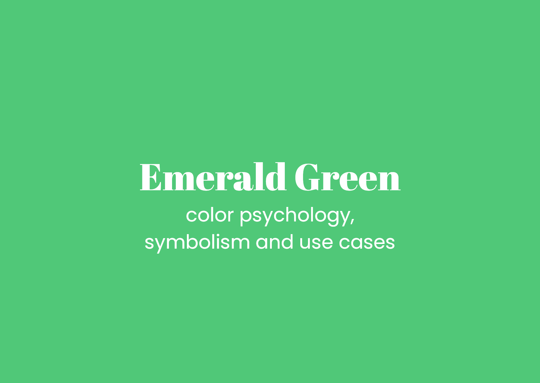 Explore Emerald Green - #50C878, Hex Code, Palettes, Symbolism | ImagineArt