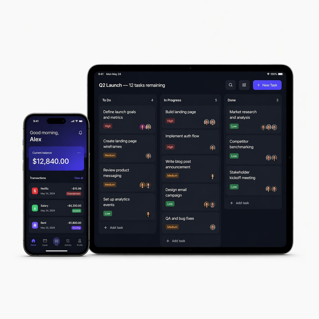 Realistic UI mockup and app screenshot generation